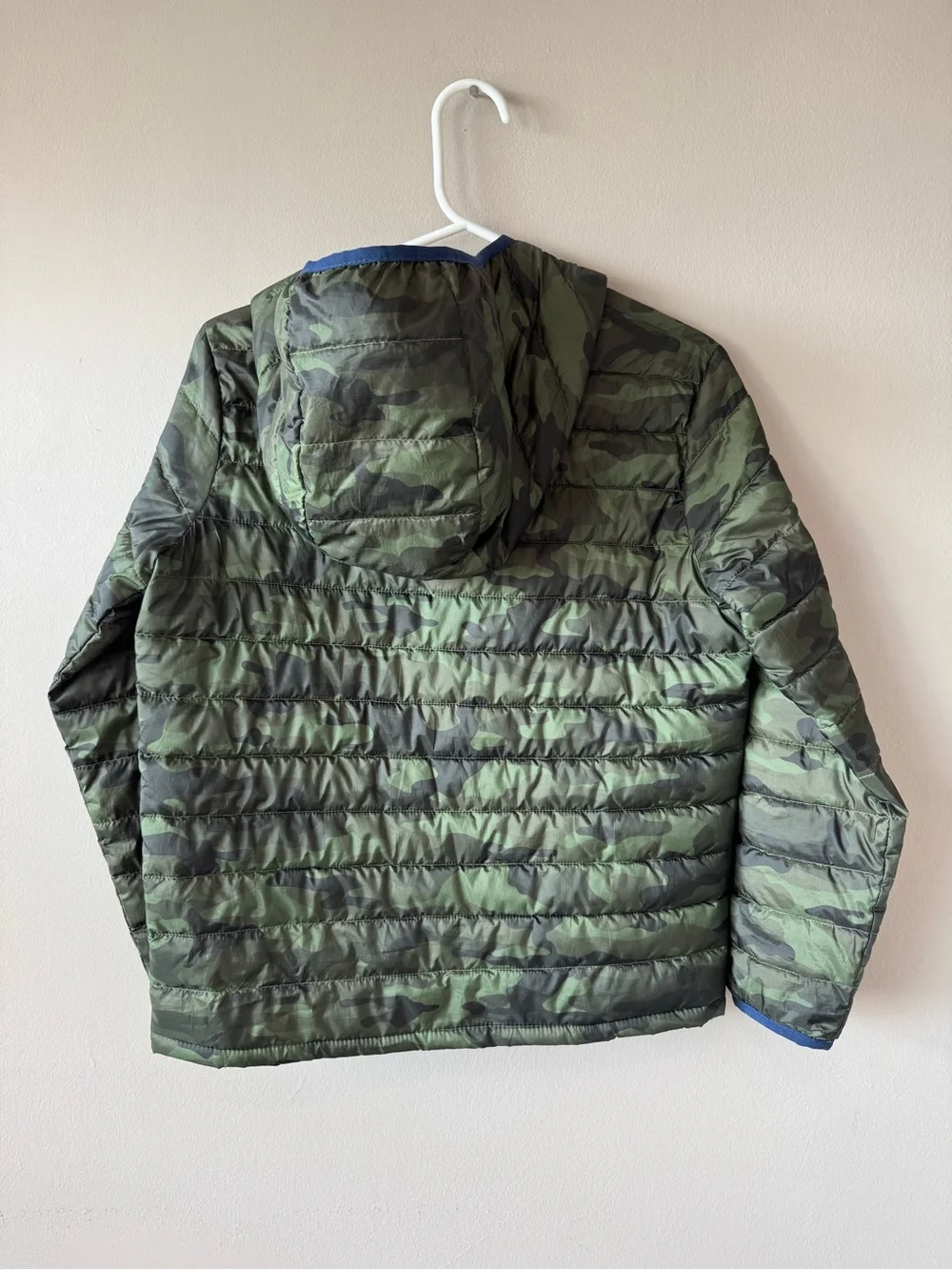 Gap Boys Green Camouflage Transition Lightweight Puffer Coat Jacket Size Large